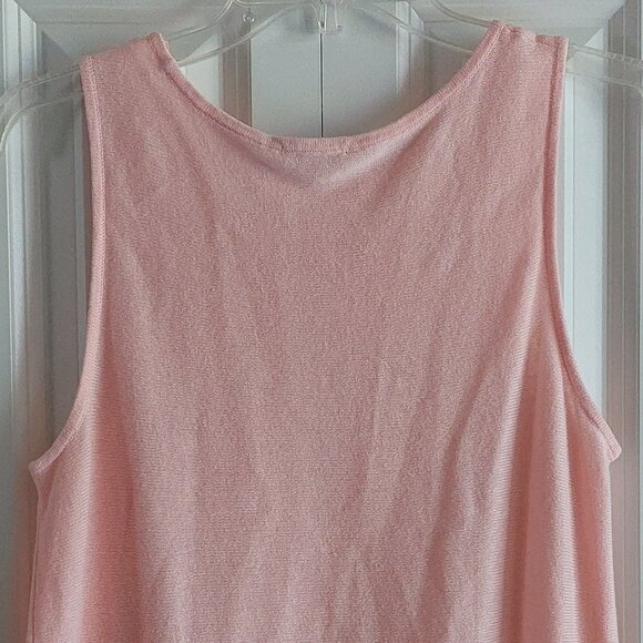 J. Jill Peachy Pink Sleeveless Tunic Fringe Hem Top Women's Size XS - Picture 5 of 9